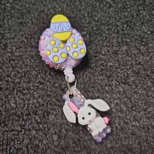 Easter Bunny Retractable Badge Reel Work Id Holder Nurse Badge Reel
